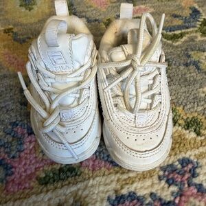 Fila Kids White Low-Top Sneakers